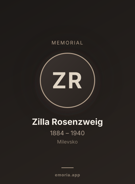 Memorial portrait of Zilla Rosenzweig