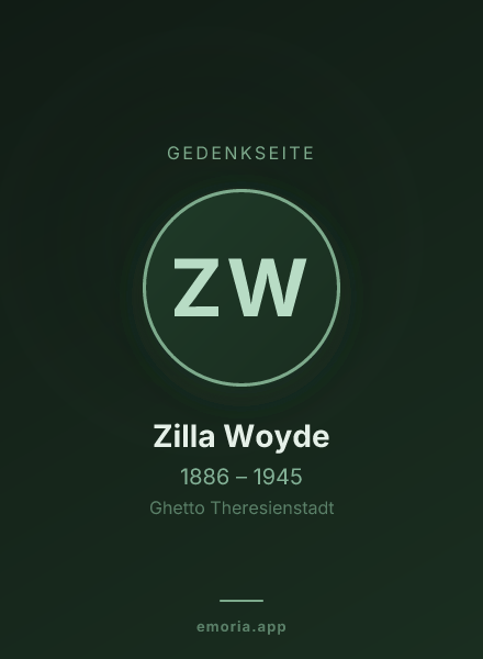 Gedenkportrait von Zilla Woyde