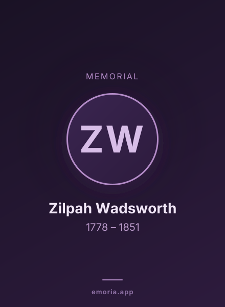 Memorial portrait of Zilpah Wadsworth