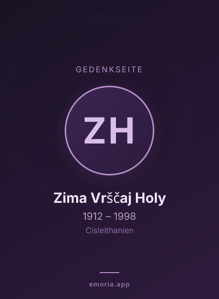 Gedenkportrait von Zima Vrščaj Holy