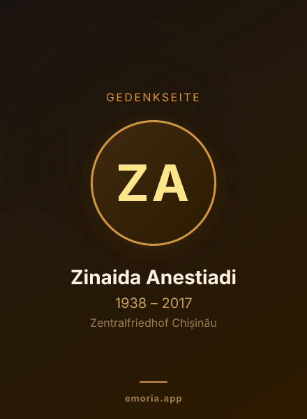 Gedenkportrait von Zinaida Anestiadi