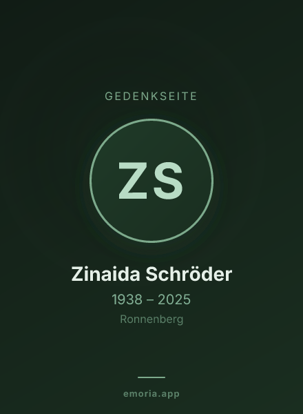 Gedenkportrait von Zinaida Schröder
