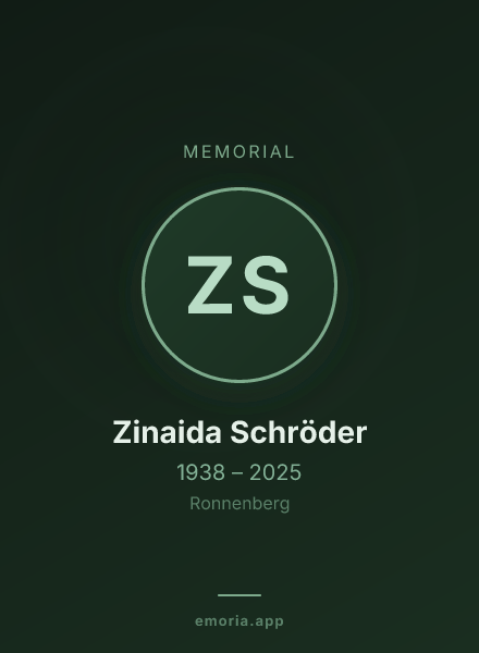 Memorial portrait of Zinaida Schröder