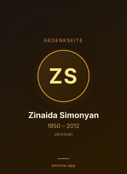 Gedenkportrait von Zinaida Simonyan