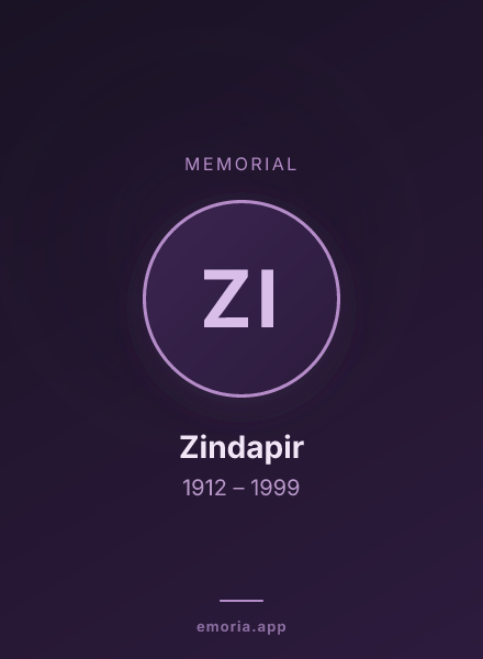Memorial portrait of Zindapir