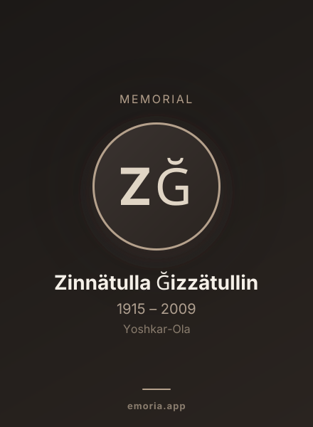 Memorial portrait of Zinnätulla Ğizzätullin