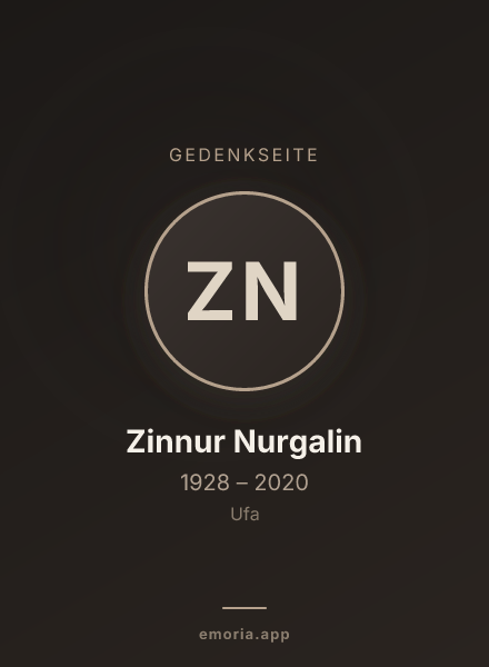 Gedenkportrait von Zinnur Nurgalin