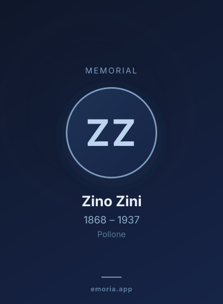 Memorial portrait of Zino Zini