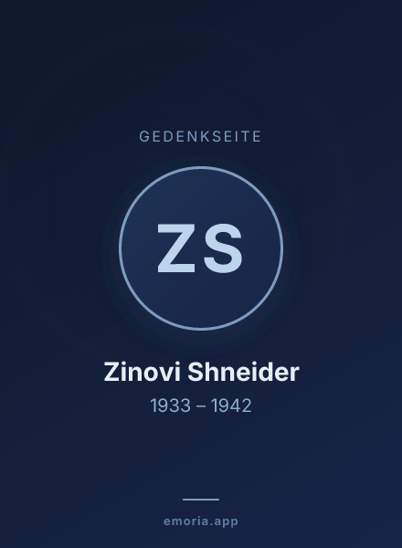Gedenkportrait von Zinovi Shneider