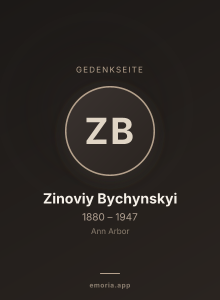 Gedenkportrait von Zinoviy Bychynskyi
