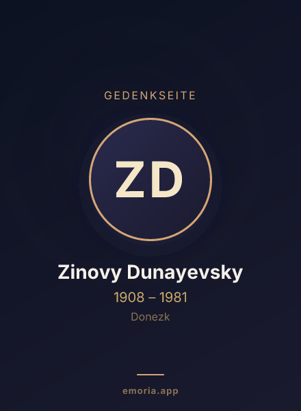 Gedenkportrait von Zinovy Dunayevsky