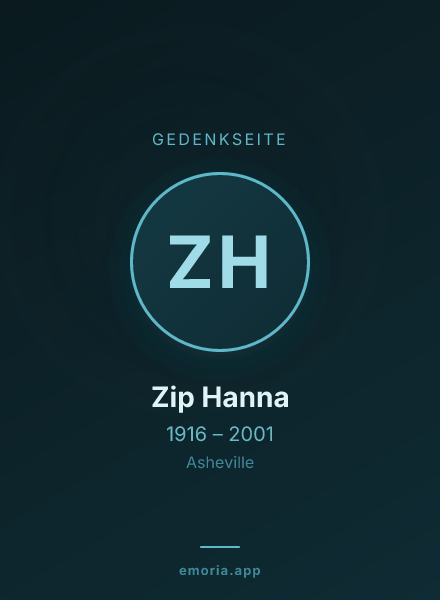 Gedenkportrait von Zip Hanna