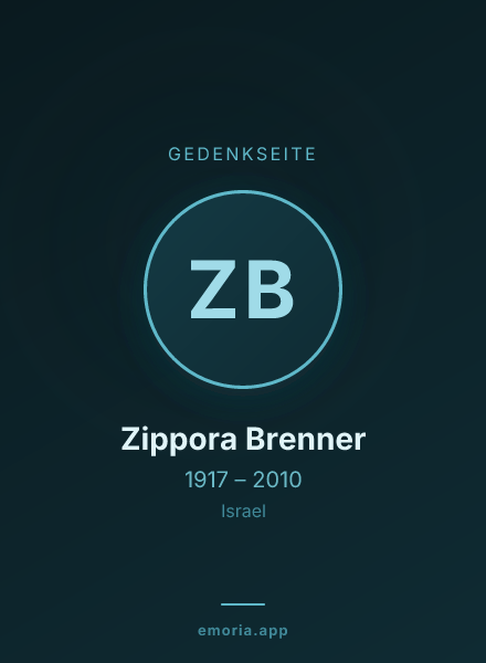 Gedenkportrait von Zippora Brenner