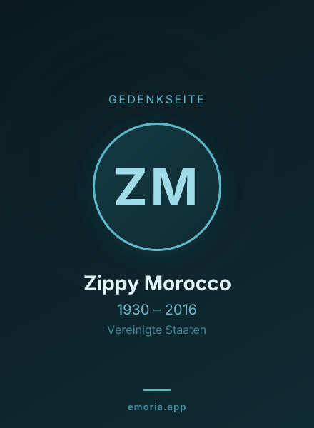 Gedenkportrait von Zippy Morocco