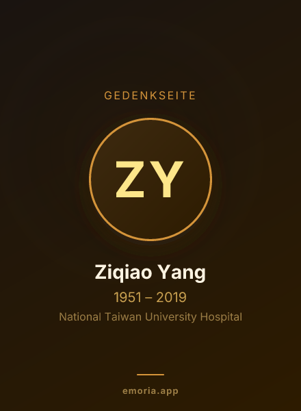 Gedenkportrait von Ziqiao Yang