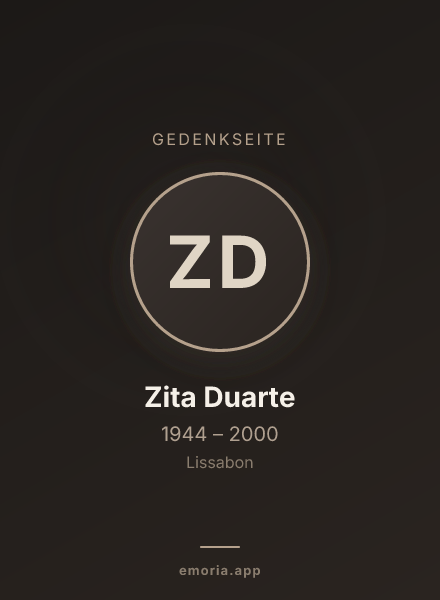 Gedenkportrait von Zita Duarte
