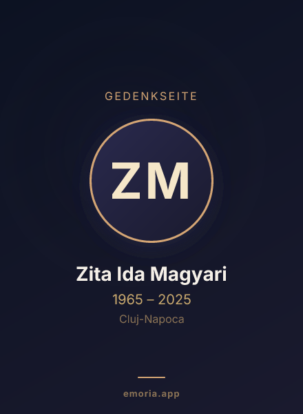 Gedenkportrait von Zita Ida Magyari