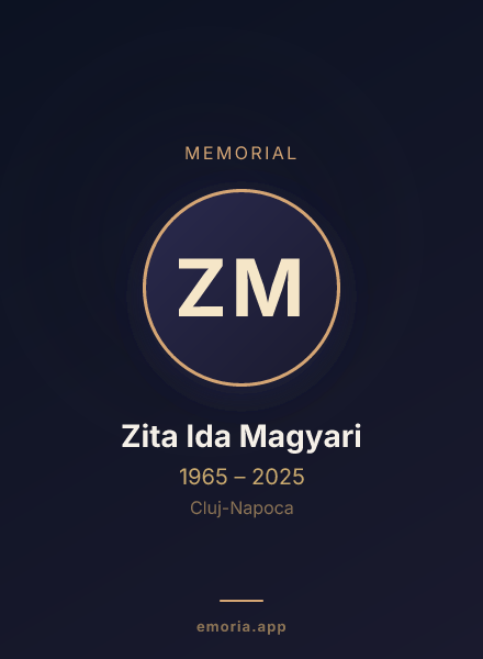 Memorial portrait of Zita Ida Magyari