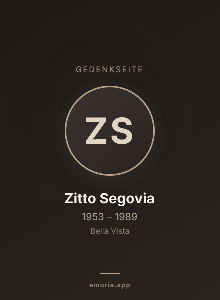 Gedenkportrait von Zitto Segovia