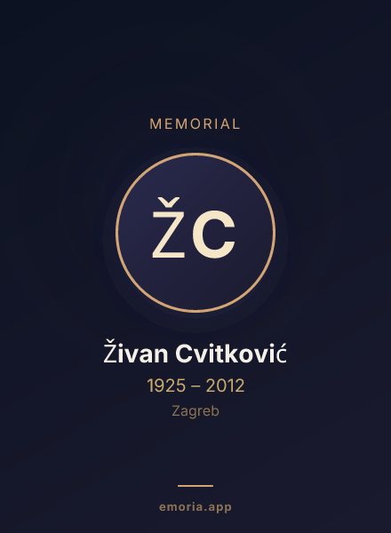 Memorial portrait of Živan Cvitković