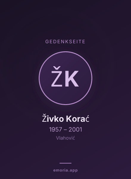 Gedenkportrait von Živko Korać