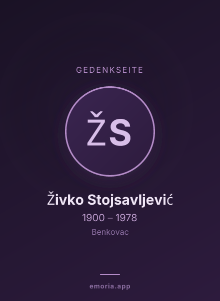 Gedenkportrait von Živko Stojsavljević