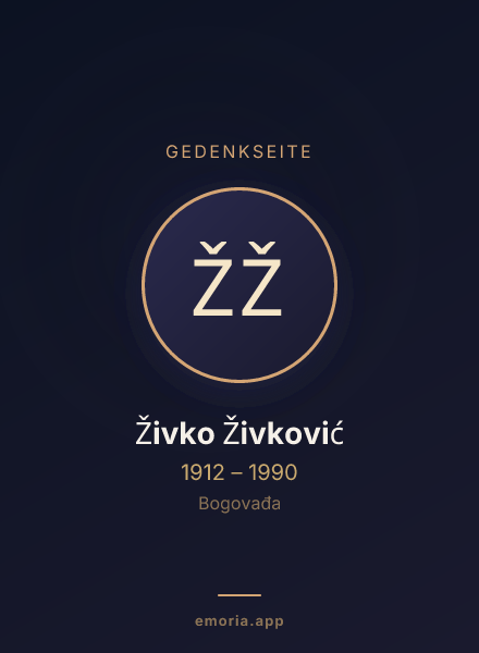 Gedenkportrait von Živko Živković
