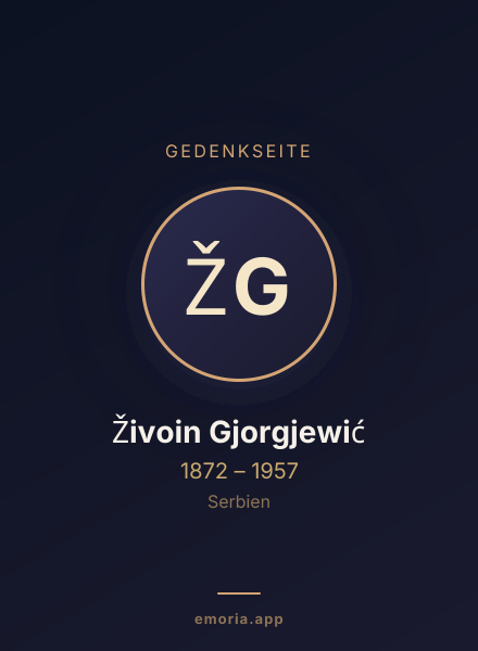 Gedenkportrait von Živoin Gjorgjewić