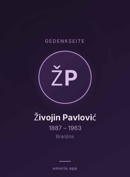 Gedenkportrait von Živojin Pavlović