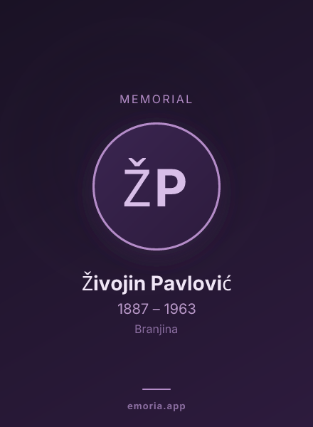 Memorial portrait of Živojin Pavlović