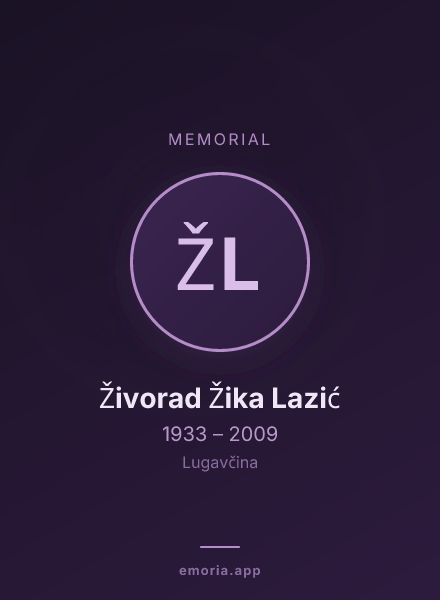 Memorial portrait of Živorad Žika Lazić