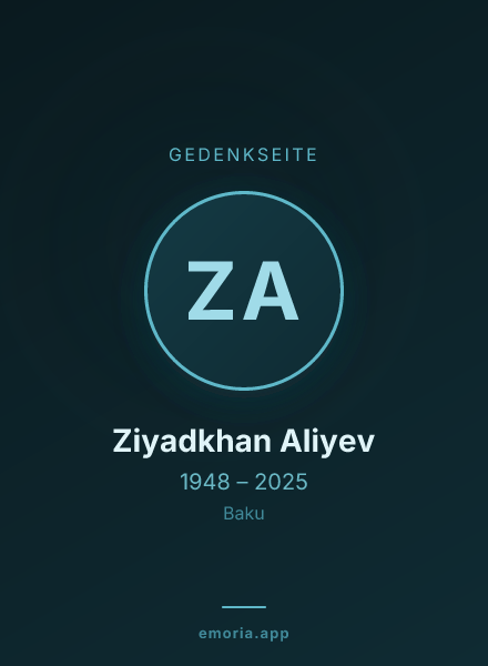Gedenkportrait von Ziyadkhan Aliyev