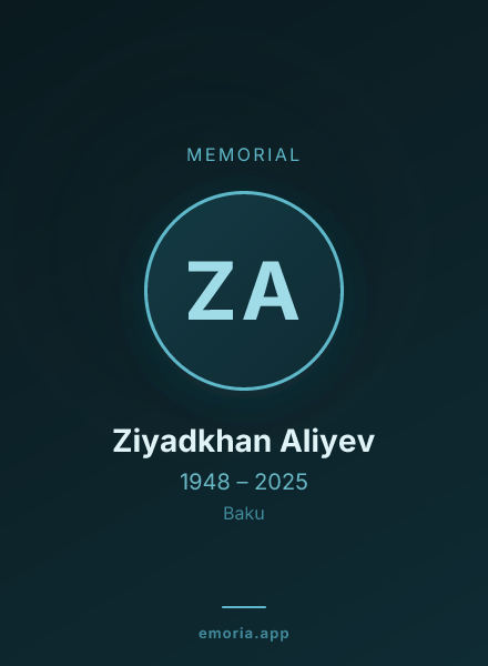 Memorial portrait of Ziyadkhan Aliyev