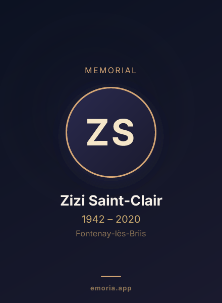 Memorial portrait of Zizi Saint-Clair