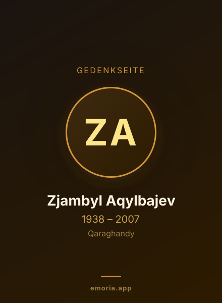 Gedenkportrait von Zjambyl Aqylbajev