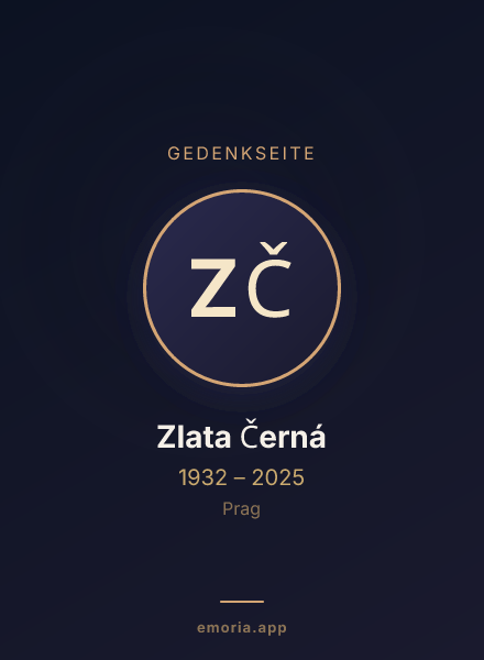 Gedenkportrait von Zlata Černá