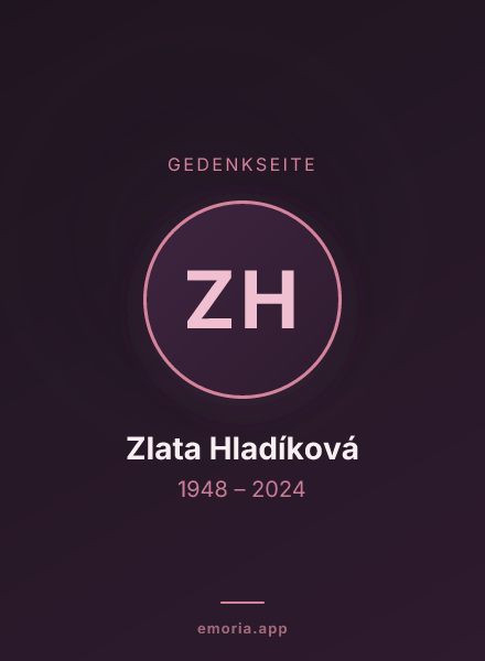 Gedenkportrait von Zlata Hladíková