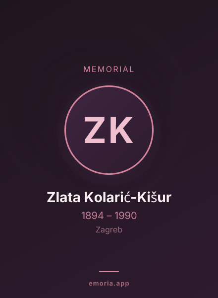 Memorial portrait of Zlata Kolarić-Kišur