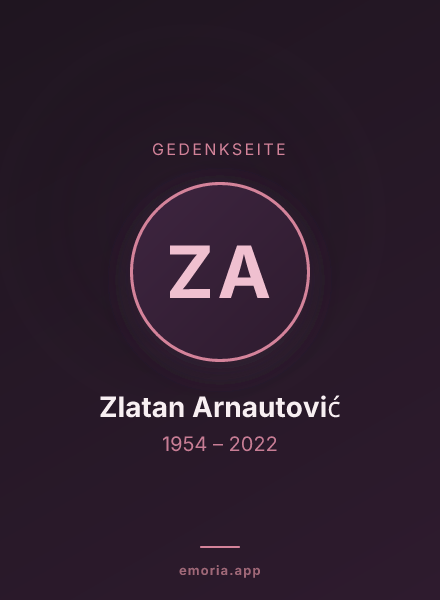 Gedenkportrait von Zlatan Arnautović
