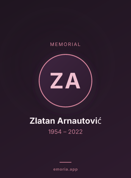 Memorial portrait of Zlatan Arnautović