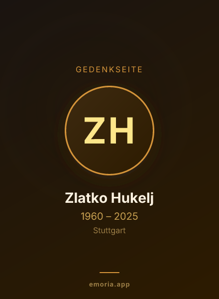 Gedenkportrait von Zlatko Hukelj