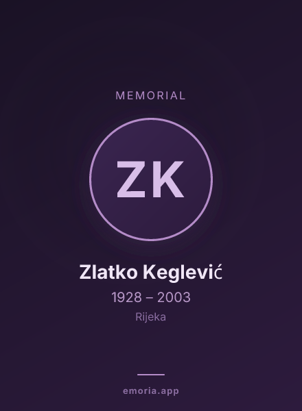 Memorial portrait of Zlatko Keglević