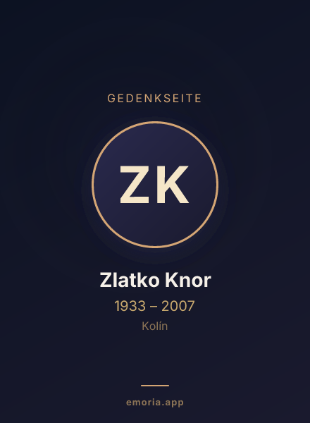 Gedenkportrait von Zlatko Knor