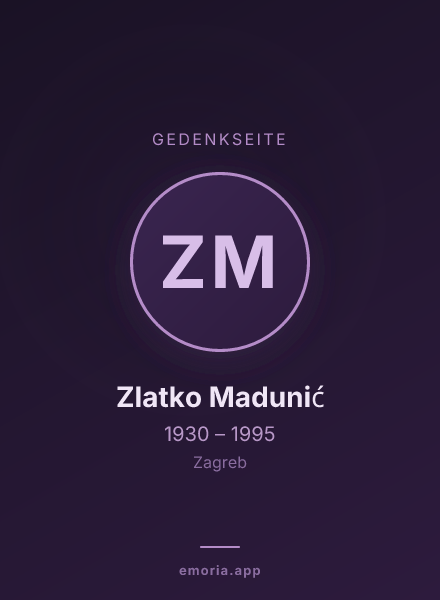 Gedenkportrait von Zlatko Madunić