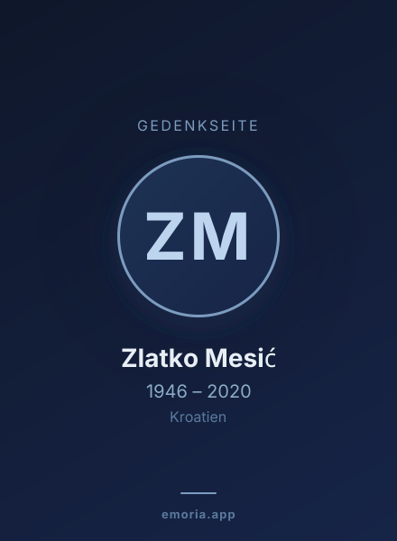 Gedenkportrait von Zlatko Mesić
