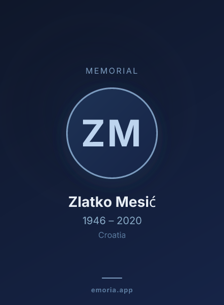 Memorial portrait of Zlatko Mesić