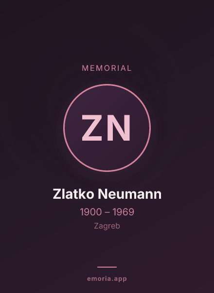 Memorial portrait of Zlatko Neumann