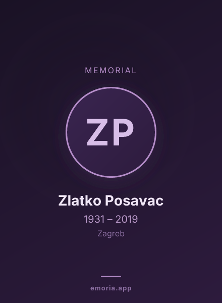 Memorial portrait of Zlatko Posavac