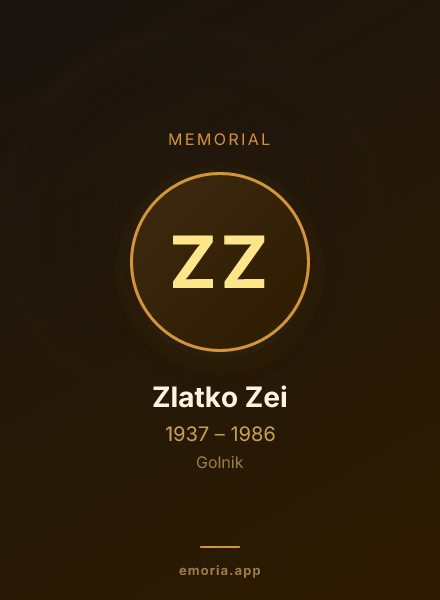 Memorial portrait of Zlatko Zei