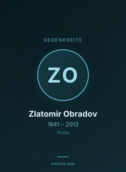 Gedenkportrait von Zlatomir Obradov